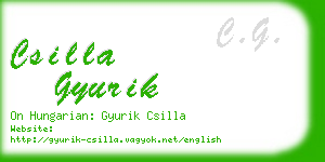 csilla gyurik business card